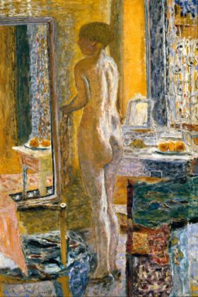 Pierre Bonnard, Akt mit Spiegel, 1931 Nu au miroir. Öl auf Leinwand, 153,5 × 104,3 cm. Fondazione Musei Civici di Venezia, Galleria Internazionale d’Arte Moderna di Ca’ Pesaro. © Photo Archive - Fondazione Musei Civici di Venezia